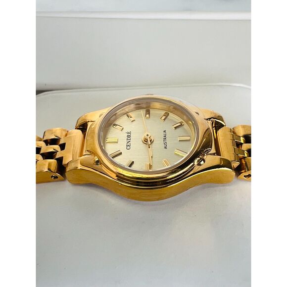 CENDRÉ Gold-Plated Stainless Steel Bracelet Watch Women’s Isobel Adjustable 7” - Picture 4 of 8